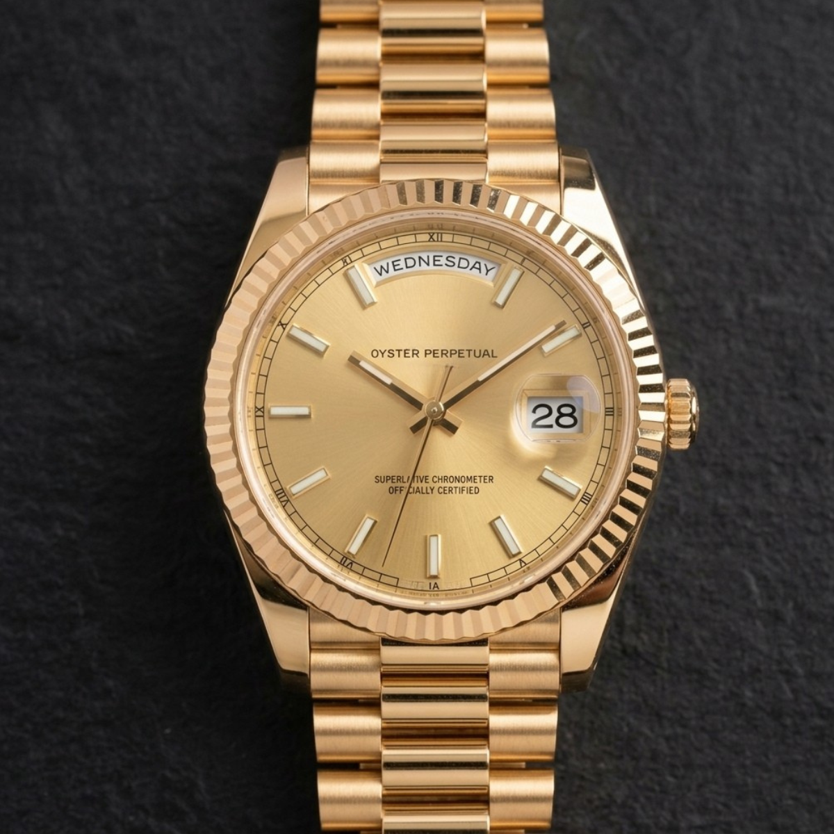 VINTAGE GOLD-DAY 39MM