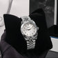 SEIKOJUST WHITE SUNBURST ARABIC 39MM WATCH