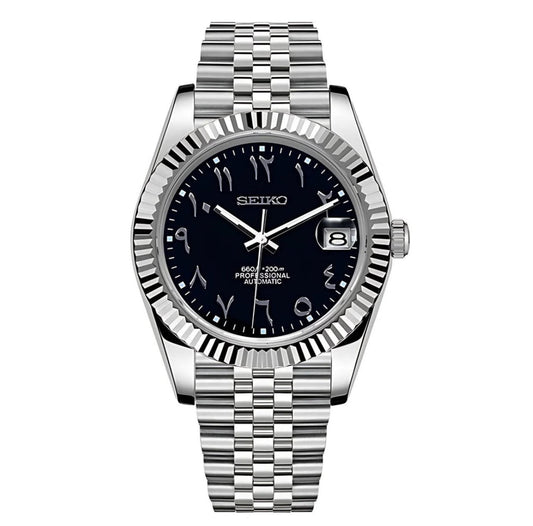 SEIKOJUST BLACK ARABIC 39MM