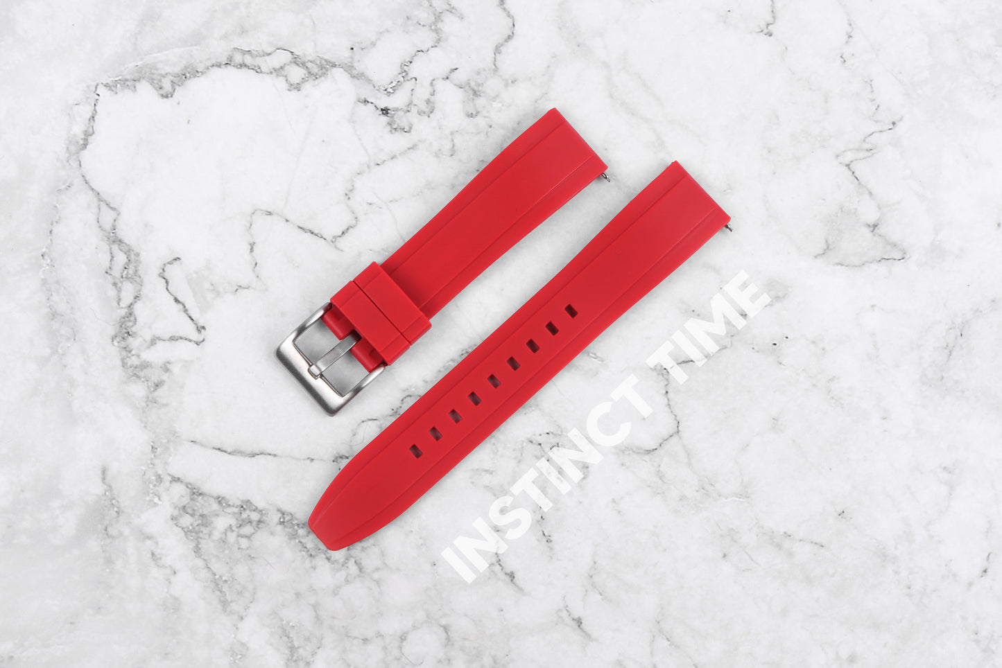 Vulcanized FKM Rubber Watch Strap 20mm