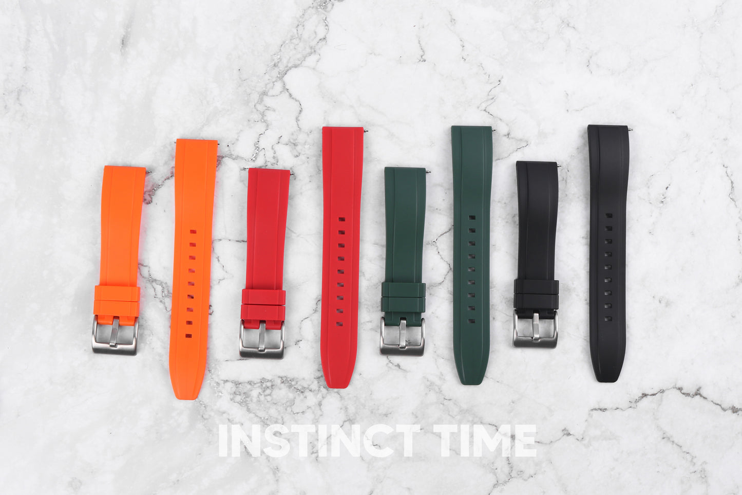 Vulcanized FKM Rubber Watch Strap 20mm
