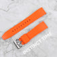 Vulcanized FKM Rubber Watch Strap 20mm