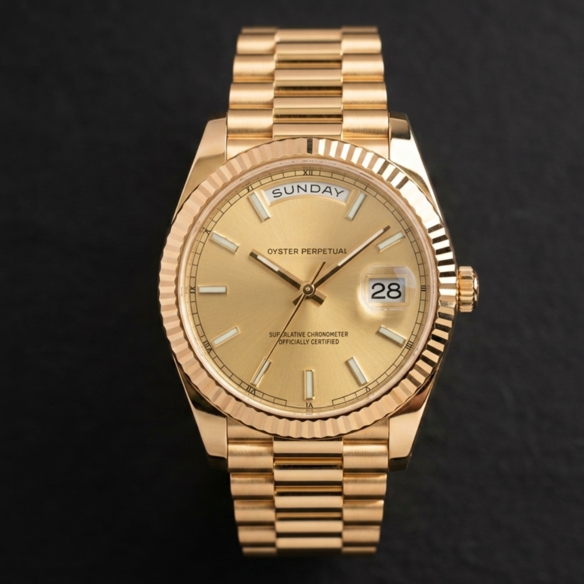 VINTAGE GOLD-DAY 39MM