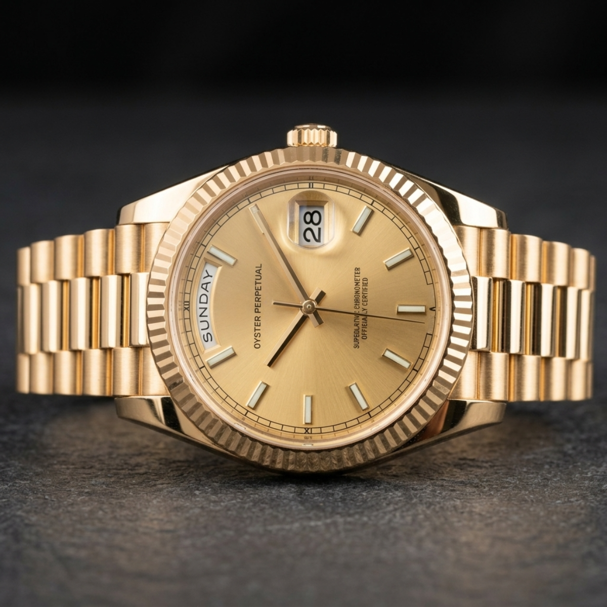 VINTAGE GOLD-DAY 39MM