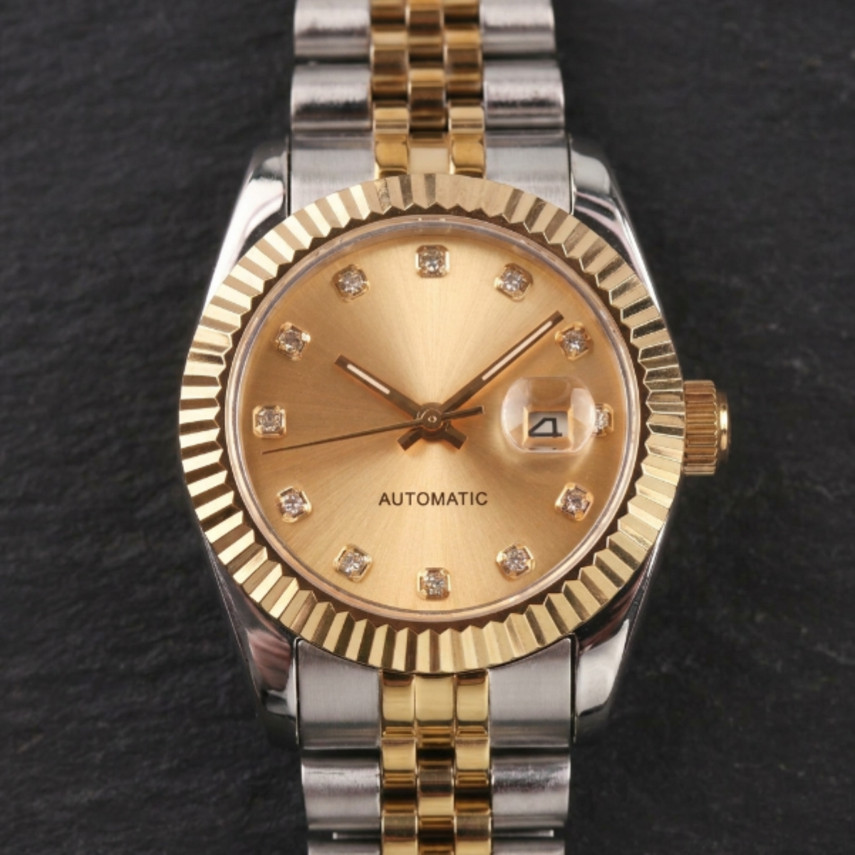 SEIKJUST GOLD DIAMOND DIAL 31mm