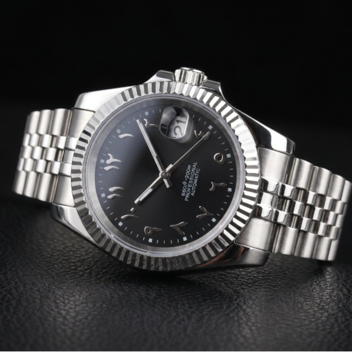 SEIKJUST BLACK ARABIC 39MM
