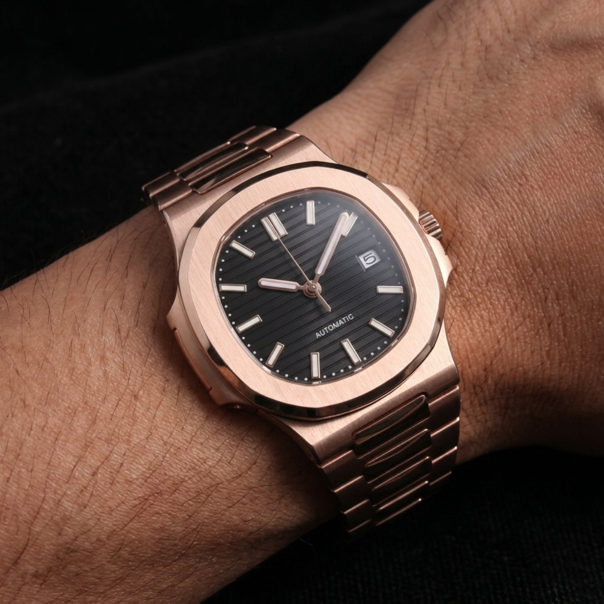 NAUTIKO ROSE GOLD BLACK