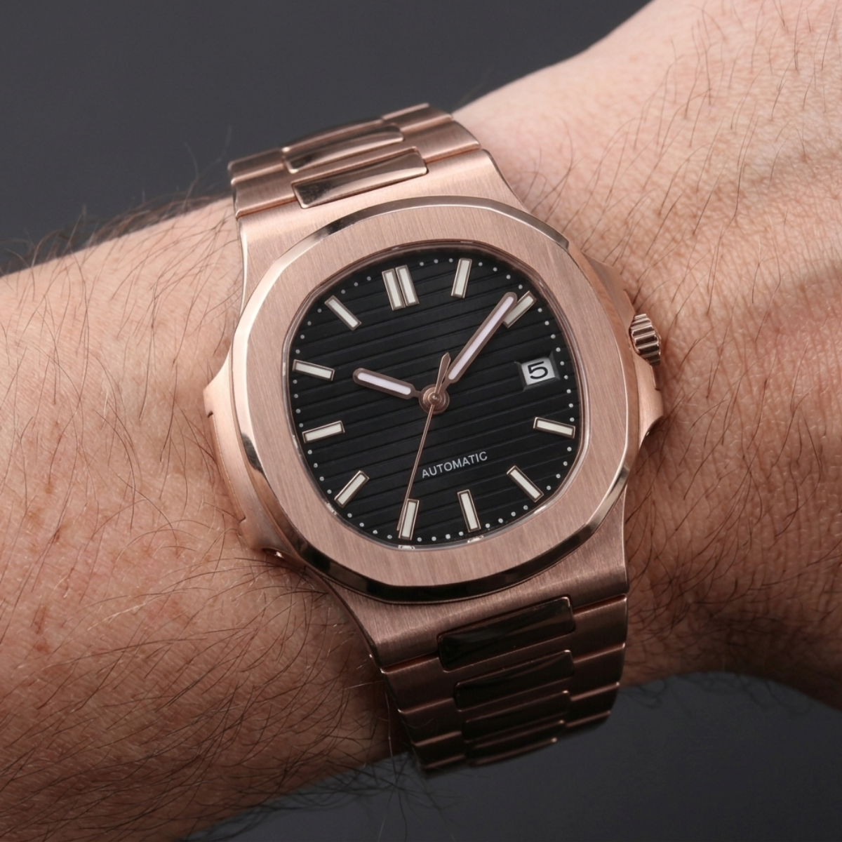 NAUTIKO ROSE GOLD BLACK