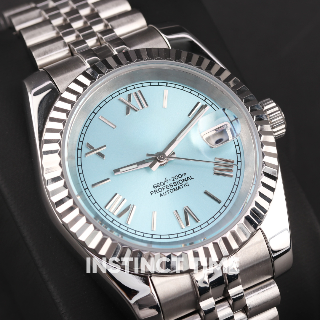 SEIKJUST PLATINUM BLUE 39MM