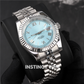 SEIKJUST PLATINUM BLUE 39MM