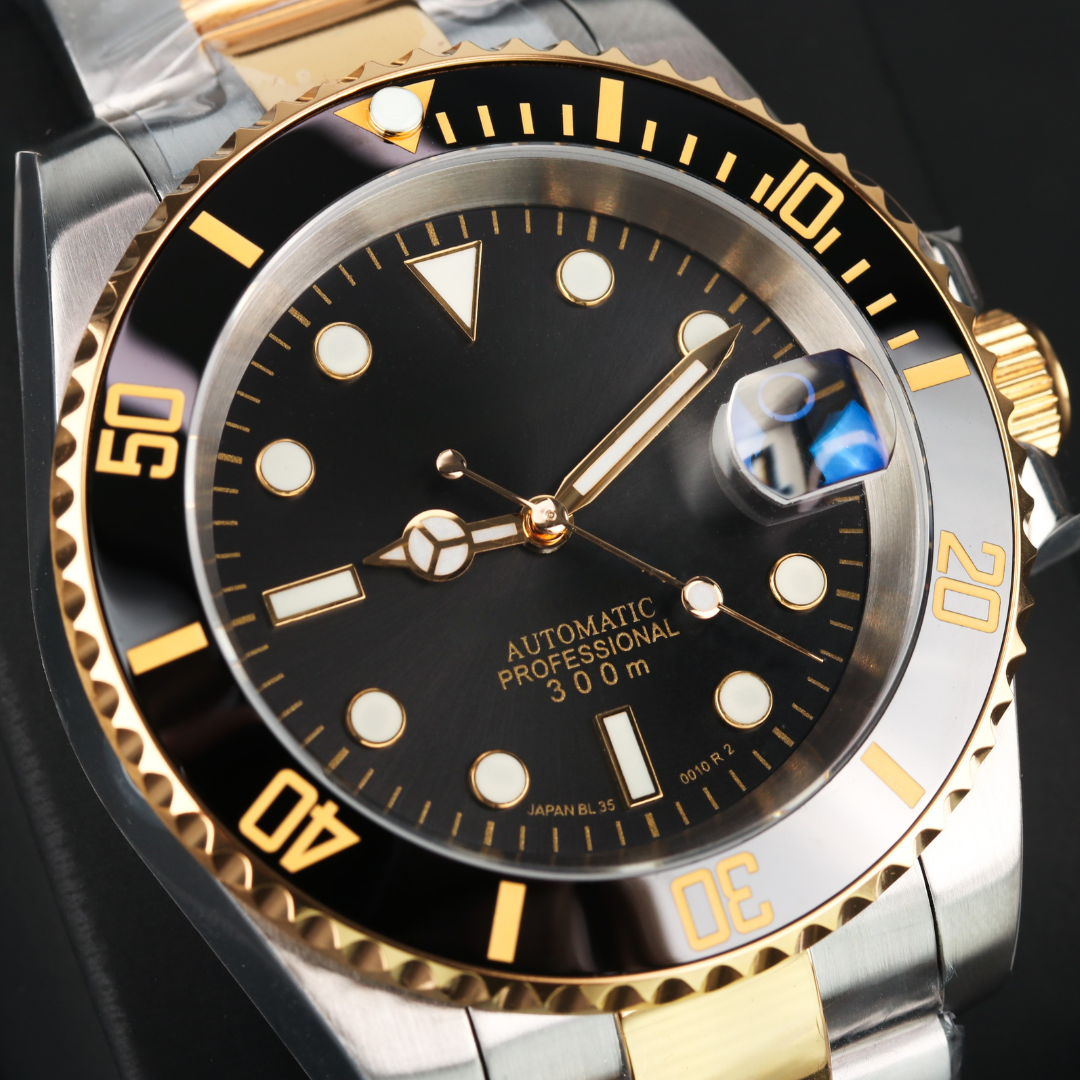 SEIKMARINER GOLD & BLACK