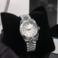 SEIKJUST WHITE SUNBURST ARABIC 39MM WATCH