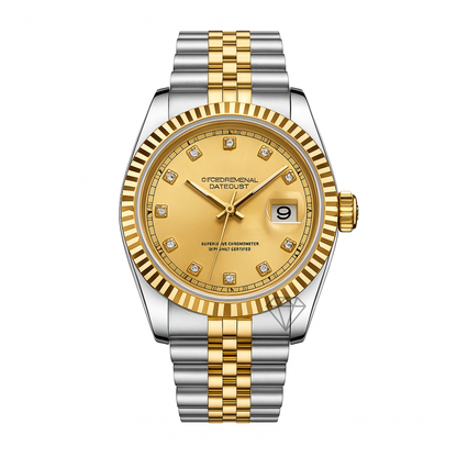 SEIKJUST 39mm GOLD DIAMOND DIAL