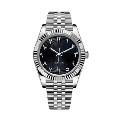 SEIKJUST BLACK SUNBURST ARABIC 39MM